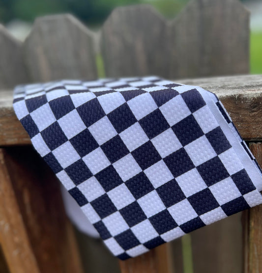 Black Checkered Print