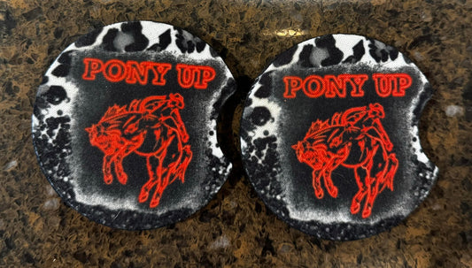 Pony Up Car Coaster Set