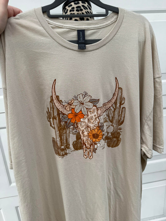 3X-Large Bull Skull T-Shirt