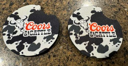 Coors & Cattle Car Coaster Set