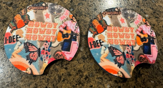 Howdy Car Coaster Set