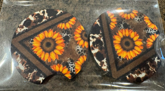 Sunflower Car Coaster Set